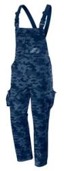 NEO TOOLS 81-243-S Kantáros munkanadrág tengerészkék terepmintás, Camo, Navy, 60% pamut + 40% poliészter KIFUTÓ (81-243-S)