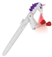 WEDO Unikornis golyóstoll, 1 mm, LED fénnyel, 'Lucky Punch', kék (UW2522299) (UW2522299)