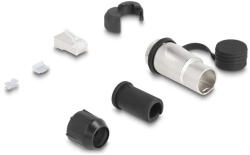 Delock RJ45 moduláris Dugasz Cat6A Átvezető Csatolóval és Védősapkával