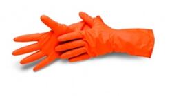 Schuller Eh'klar Sch 42600 Cleanstar Orange S/7" latex háztartási kesztyű, bolyhos belső, CAT1 (42600)