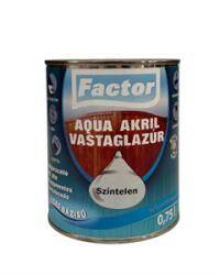 Festék Bázis Factor aqua vastaglazúr sf. színtelen 0, 75 L (930)