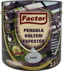 Festék Bázis Factor Pergola kültéri fafesték fehér 2, 5 L (248)