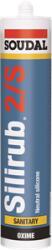 Soudal Silirub 2/S szaniter/neutrális szilikon szürkés fehér RAL9002 300ml (105549)