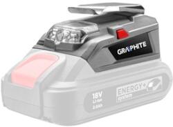 GRAPHITE 58G025 powerbank adapter + led lámpa, energy+ akku nélkül KIFUTÓ (58G025)