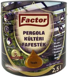 Festék Bázis Factor Pergola kültéri fafesték teak 2, 5 L (258)
