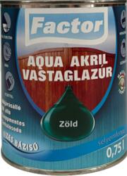 Festék Bázis Factor aqua vastaglazúr sf. zöld 0, 75 L (942)