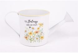  IRIS bádog öntöző kanna, margaréta mintás, fehér 27 x 12 cm (081111) - officedepot