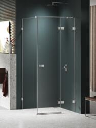 NEW TRENDY Avexa Nickel Brushed cabină de duș 90x80 cm dreptunghiular nichel periat/sticlă transparentă EXK-8508 (EXK8508)