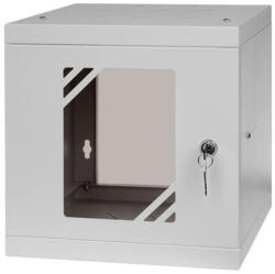 Stalflex RC10-6U-300GG Fali Rack Szekrény - 6U, 300mm, Szürke, Üvegajtós