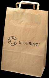BlueRing Szalagfüles papírtáska 32x17x45cm Bluering® barna - pepita