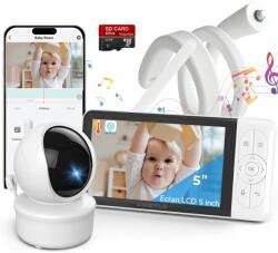  VisionHub® WiFi Babafigyelő - 1080P, 5" LCD, Kétirányú Hang