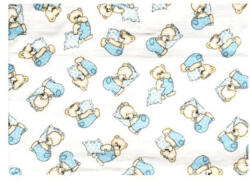 BabyBruin színes tetra kifogó 90x140 cm (kék maci)