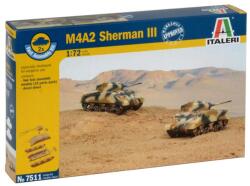 Italeri 1/72 M4A2 Sherman III tank 2db-os makett szett (7511S) - innotechshop