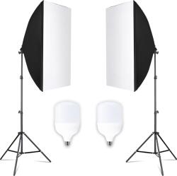  Softbox szett LED 2x30W, 2x2m állvánnyal