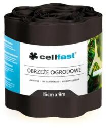 Cellfast Hullámos kerti szegély 15 cm x 9 m, fekete, rugalmas műanyag (66983)