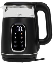 Adler AD 1305 üveg vízforraló 1, 7 l fekete/ezüst hőfokszabályzóval (92281)