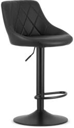 LEOBERT Forgatható, magasságállítható bárszék fekete műbőr ülőfelülettel, lábtartóval (model_3432_1-KAST-AREX66)