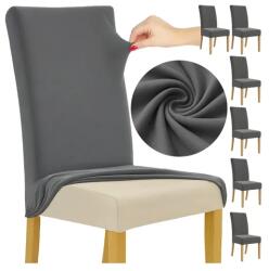 Ruhhy sötétszürke rugalmas bársony székhuzat szett 6 db, 65×40×35 cm (00025990)