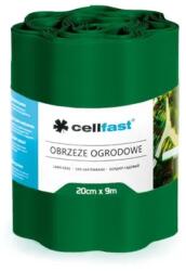 Cellfast Hullámos sötétzöld kerti szegély, 20 cm x 9 m, vízálló műanyag (66981)