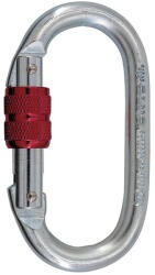 Camp Steel Oval Standard Lock karabiner piros - ezüst