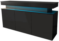  Szekrény Monfero 101 (Fekete + Fényes fekete)