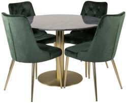  Étkezőgarnitúra Dallas 370 (Zöld + Aranysárga)