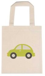  Óvodai jellel vászontáska 22x26, 3x0, 3cm méretben autó zöld jel