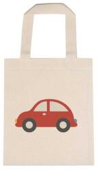  Óvodai jellel vászontáska 22x26, 3x0, 3cm méretben autó piros jel