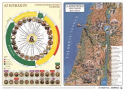 Stiefel Könyökalátét, kétoldalas, A3, STIEFEL "Katolikus egyházi év és Újszövetség térképe / Ószövetség (123507K) - tonerpiac