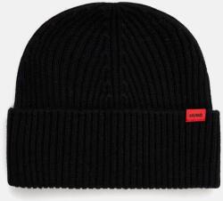 HUGO gyapjú sapka fekete, gyapjú, 50524570 - fekete Univerzális méret