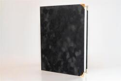  Oklevéltartó, A4, exkluzív, plüss, 4 fém sarokkal, fekete (5999131712669) - fodicoaruhaz