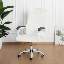 Forcheer Forgószék Huzat (L-es, bársonyos, 1 részes, rugalmas, mosható, fehér)