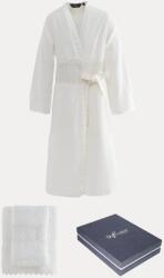 Soft Cotton DEMET női fürdőköpeny + törölköző + fürdőlepedő + box S Vaj szín / Ecru