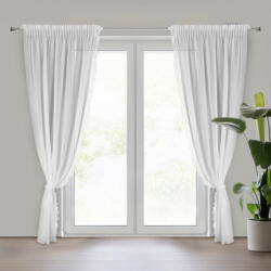 Takoy Set de perdele ELENA decorate cu aplicație din dantelă împodobite cu perle 140 x 270 cm