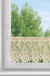 Takoy Perdea vitraliu ajurată MOLY în stil boho decorată cu ciucuri fine 150 x 30 cm