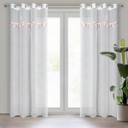 Takoy Perdea pentru copii MOON din etamină decorată cu o panglică cu lunițe tridimensionale atârnate 140 x 250 cm