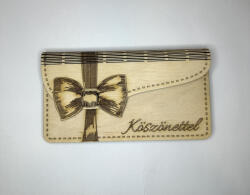  „Köszönet Boríték - Gravírozott Fa Pénztartó (FEPD03)