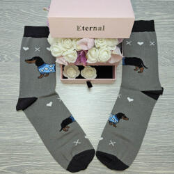 Yvonne Tacskó kutyás zokni kék ruhás 39-41 64661