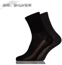Herbert Dr. Silver Medical - Ezüstszálas, gumi nélküli zokni Fekete, 44-46 97261