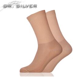 Herbert Dr. Silver Medical - Ezüstszálas, gumi nélküli zokni Drapp, 38-40 97251