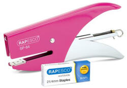 Rapesco Tűzőgép, kézi, 21/4, 12 lap, RAPESCO "SP-64", rózsaszín (IR1382) - onlinepapirbolt
