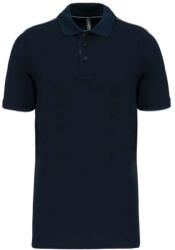 Designed To Work WK270 rövid ujjú férfi galléros póló, kontrasztos diszítésekkel Designed To Work, Navy/Silver-L (wk270nv-si-l)