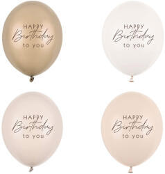  Balloons 30 cm, Happy Birthday, beige mix (1 pkt / 50 pc. ) (SB14P-341-013)