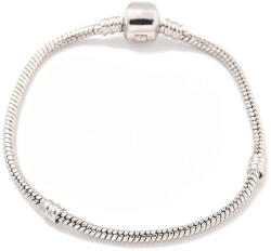  Ezüst Színű (K91) Kígyólánc Charm Karkötő Kinyitható Zárral 18, 2cm