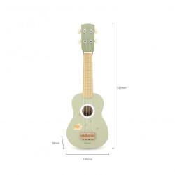 Viga Toys Ukulele verde din lemn pentru copii, jucarie muzicala montessori (44275) - bekid