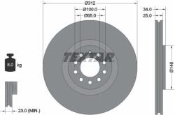 TEXTAR Disc frana TEXTAR PRO+ 92098505 (92098505)