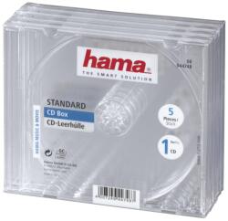 Hama Кутийка за CD/DVD HAMA Jewel Case, прозрачен, 5 бр. в пакет (HAMA-44748) - stokatastoki