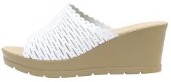 Nicolis Papuci dama, alb, casual, din piele naturala, cu platforma, Nicolis 173901-Alb (Marime: 39) (173901-Alb-39)