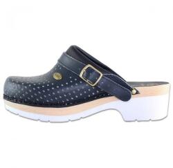 Scholl Saboti dama, albastru inchis, medicinali, ortopedici, profesionali, din piele naturala, Scholl Clog-S-Comf-B-S-Ce-F20176-1040-Albastru-Inchis (Marime: 37) (Clog-S-Comf-B-S-Ce-F20176-1040-Albastru-Inch