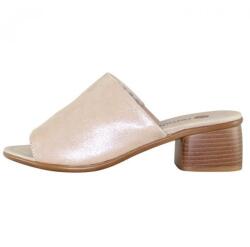Remonte Papuci dama, bej, din piele naturala, cu toc, Remonte R8752-31-Bej (Marime: 40) (R8752-31-Bej-40)